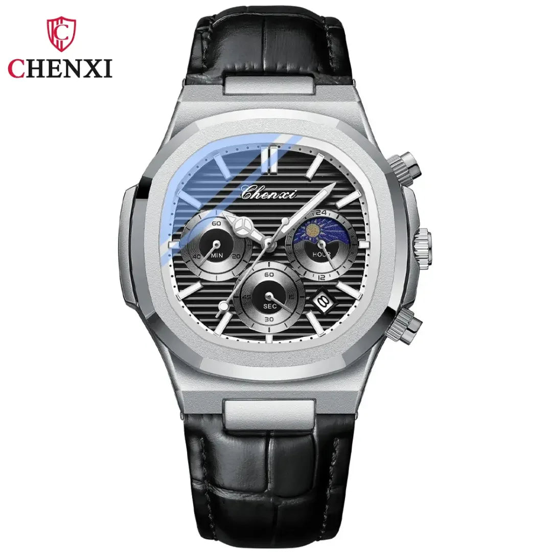 Chenxi CX-0092 High Quality Men's Chronograph Quartz Watch with Moon Face Chenxi Pakistan