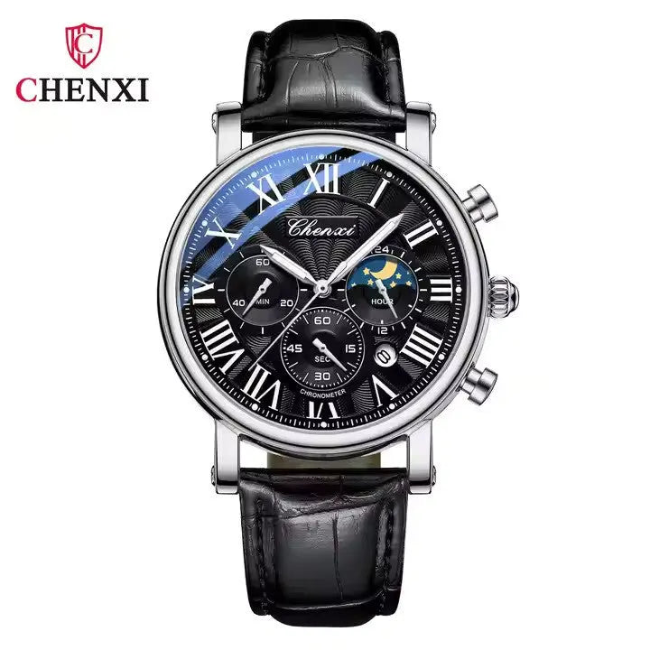 Chenxi CX-973 High Quality Men's Chronograph Quartz Watch with Moon Face Chenxi Pakistan