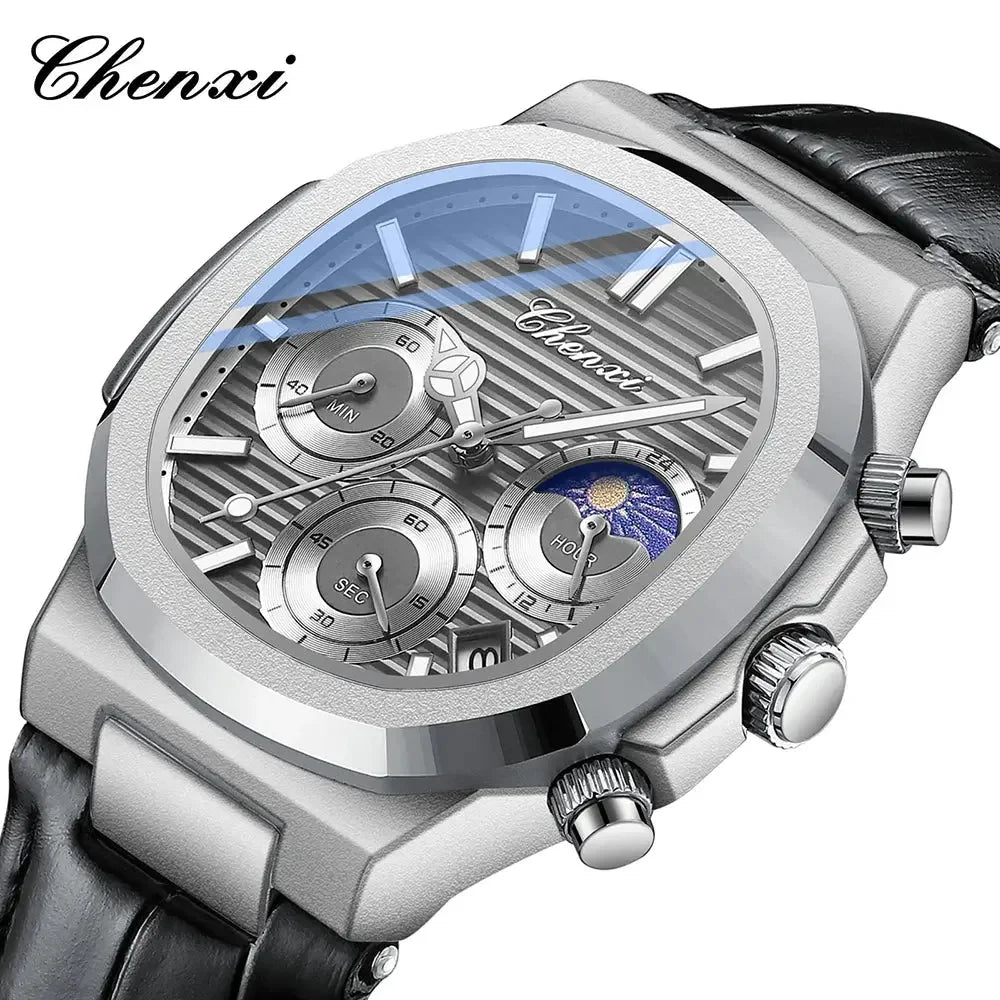 Chenxi CX-0092 High Quality Men's Chronograph Quartz Watch with Moon Face Chenxi Pakistan
