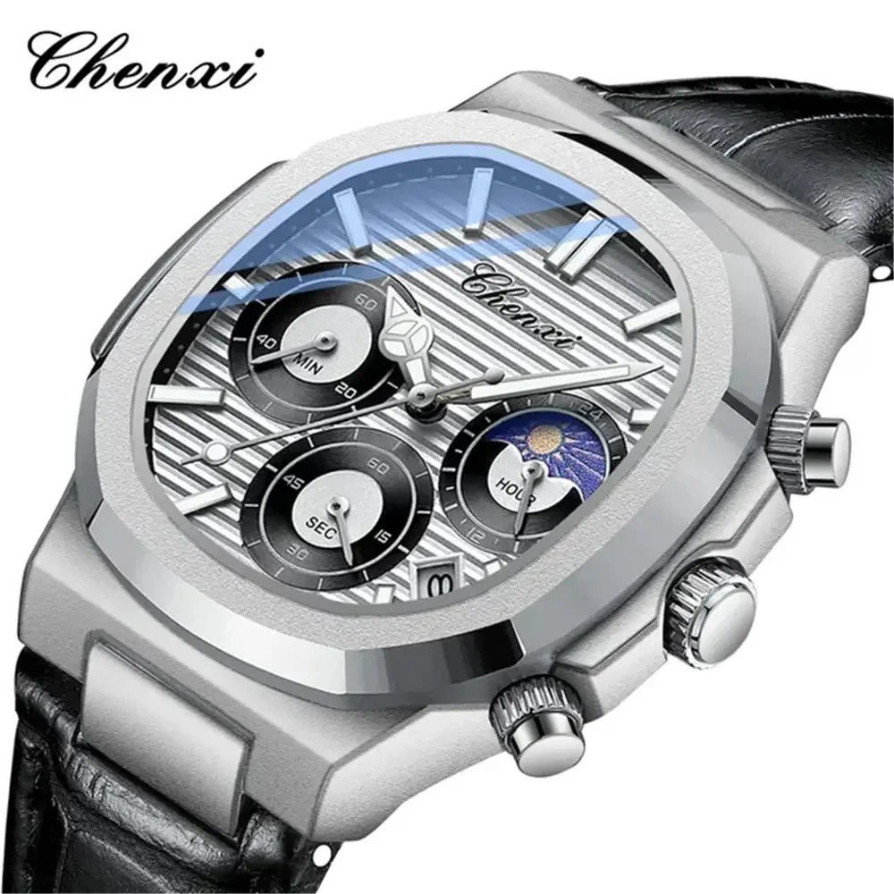 Chenxi CX-0092 High Quality Men's Chronograph Quartz Watch with Moon Face Chenxi Pakistan