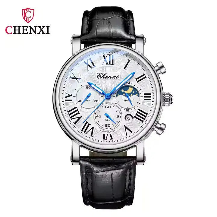Chenxi CX-973 High Quality Men's Chronograph Quartz Watch with Moon Face Chenxi Pakistan